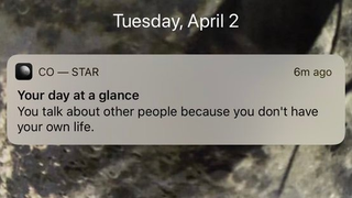 Illustration for article titled Why Are Co-Star's Daily Notifications So Rude?